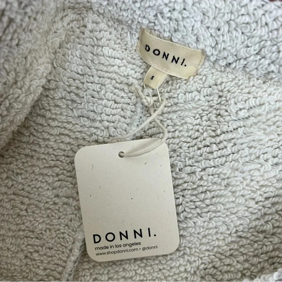 NWT DONNI. Poodle Sweat Shorts Gray Size S - Picture 4 of 5